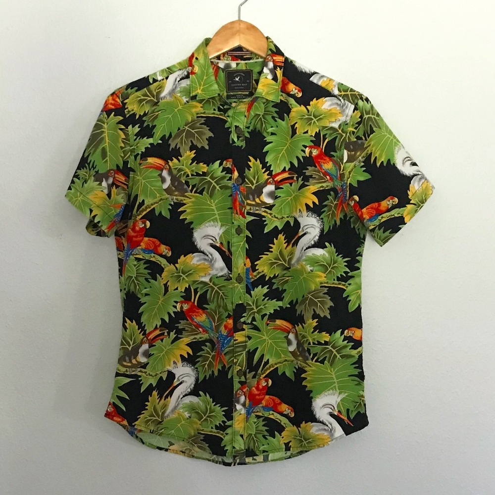 Cactus Man, Size M (slim fit), Tropical Shirt